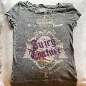 Grey Juicy Couture Cap Sleeve Shirt
